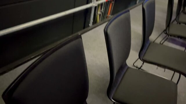 seats in a stadium or a concert hall