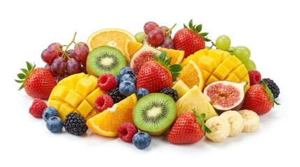 Obraz premium fruits on white background