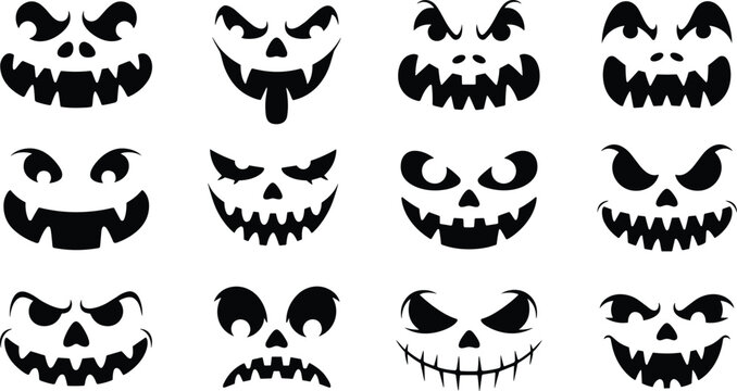 Halloween Pumpkin Faces Carved jack