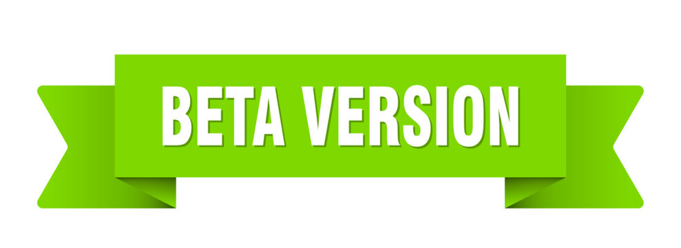 beta version ribbon isolated on transparent background. beta version ribbon
