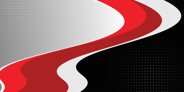 abstract red and blak business banner background with dynamic curves composition modern desain vector illustration eps10