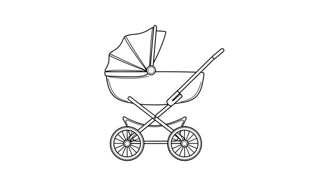 Baby Stroller with Wheels and Canopy.