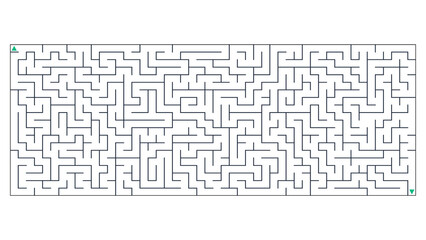 Horizontal Labyrinth Maze Puzzle of Medium Difficulty © ArtiShyna