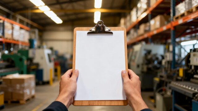Warehouse inventory checklist in factory setting