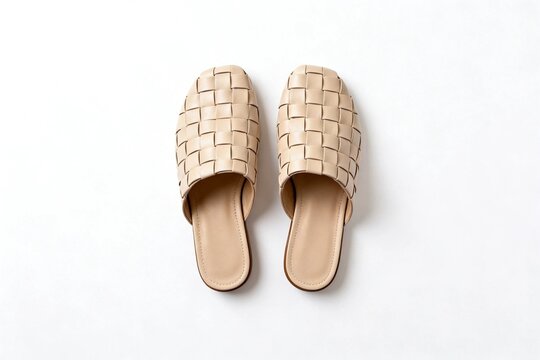 Minimalist woven mules for fashion design