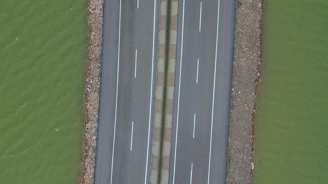 Drone footage capturing the massive water volume filling Eynif Plain after severe storms