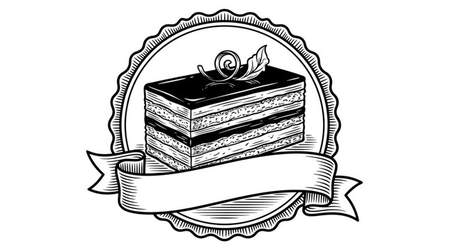 Black Forest Chocolate Cake Slice Dessert.
