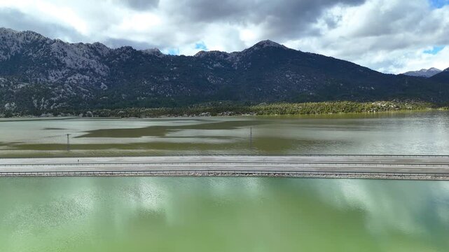 Drone Shot Flooded Valley