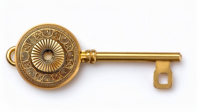 key for windup toys or clocks isolated on white background