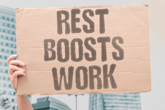 "Rest boosts work" Sleep improves productivity. SLEEP. DEBT. PERFORMANCE. REST. ECONOMY.