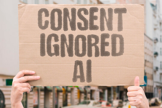 "Consent ignored AI" Permission bypassed by algorithms. DEEPFAKE. CONSENT. AI. VIOLATION. HARM.