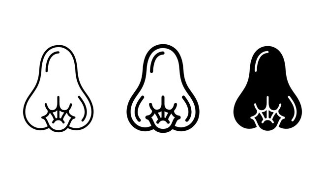 Rose Apple Icons, Tropical Fruit Vector Graphics, Sweet Fruit Symbol Set, Healthy Food Illustration