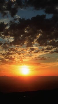 Dramatic Arizona Desert Sunrise Vertical Timelapse