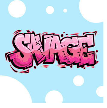 Pink Savage Graffiti Typography