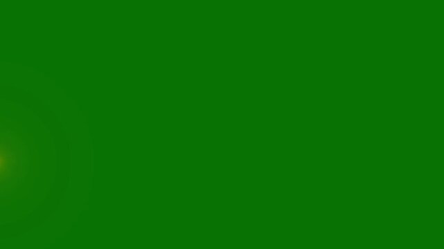 Abstract glowing golden shooting star animation with sparkling glitter trail, twinkling fairy dust particles and shimmering starlight path, magical christmas loop on green background 4k