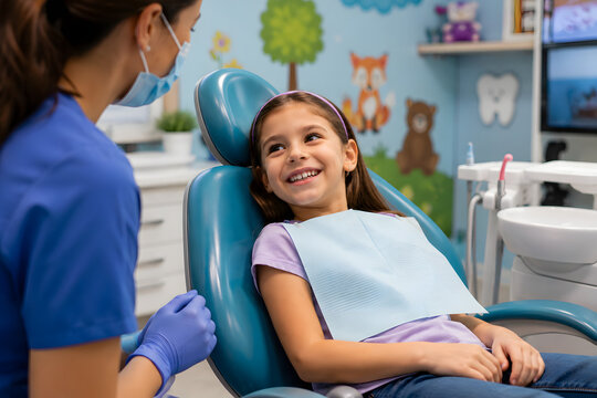 Happy Child at Pediatric Dental Checkup &ndash; Friendly Kids Dentist, Children's Oral Health & Preventive Care