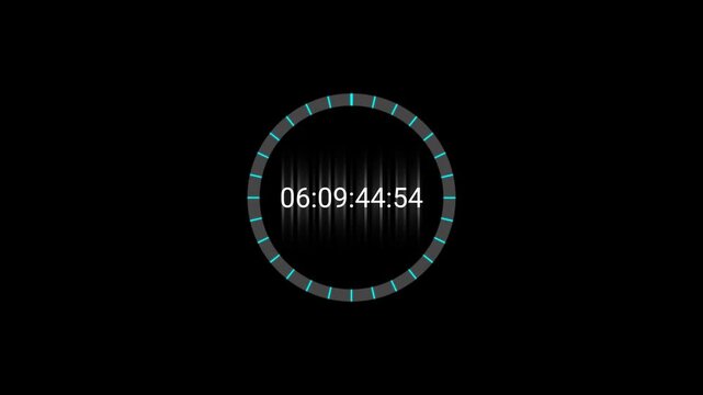 7 days countdown timer animation, seven day countdown animation in 1 minute on transparent background, one week countdown in 4k with Alpha channel.
