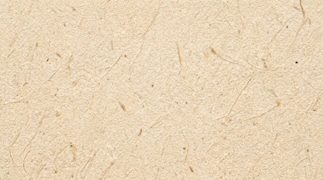 Recyclable cardboard material background featuring small cellulose inclusions and copy space.
