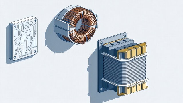 Electronic components illustration
