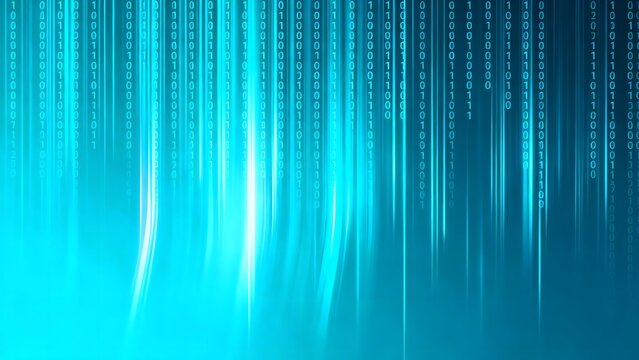 Blue binary code digital background