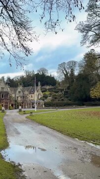 river in the city The Manor House, a 17th-century luxury hotel located in Castle Combe, Wiltshire, England.