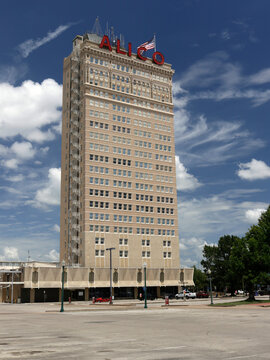 Waco TX - July 7, 2025: Historic Alico Building Located in Downtown Waco Texas