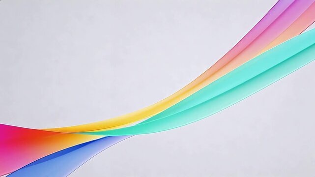Colorful flowing ribbon design