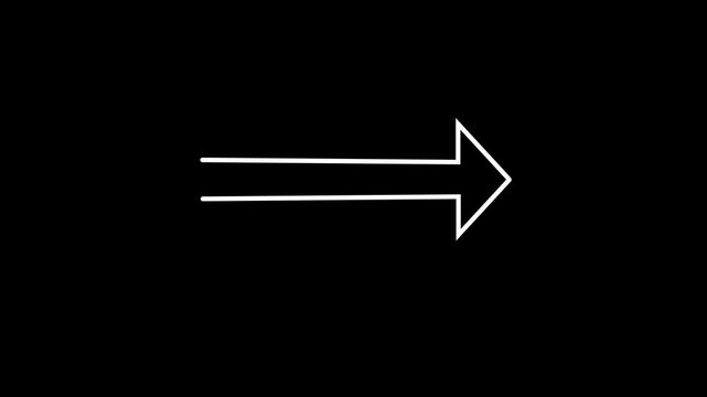 White Arrows on Black Background Moving.