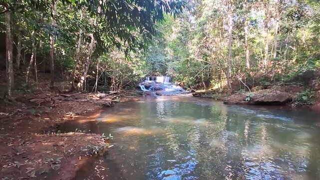corredeira no distrito de Taquaru&ccedil;u, cidade de Palmas, Estado de Tocantins, Brasil