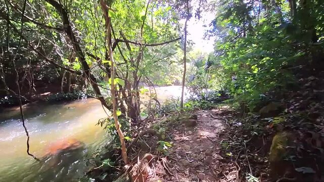 corredeira no distrito de Taquaru&ccedil;u, cidade de Palmas, Estado de Tocantins, Brasil