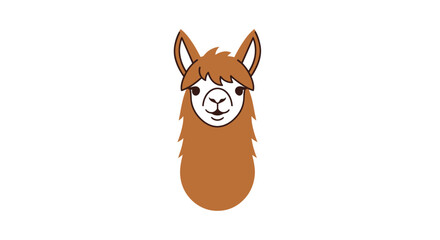 Brown llama head with ears up. © Tami