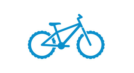 Fototapeta premium Blue bicycle with two wheels.