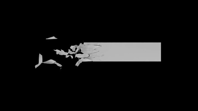 Dissolve animations elements of a flat surface
