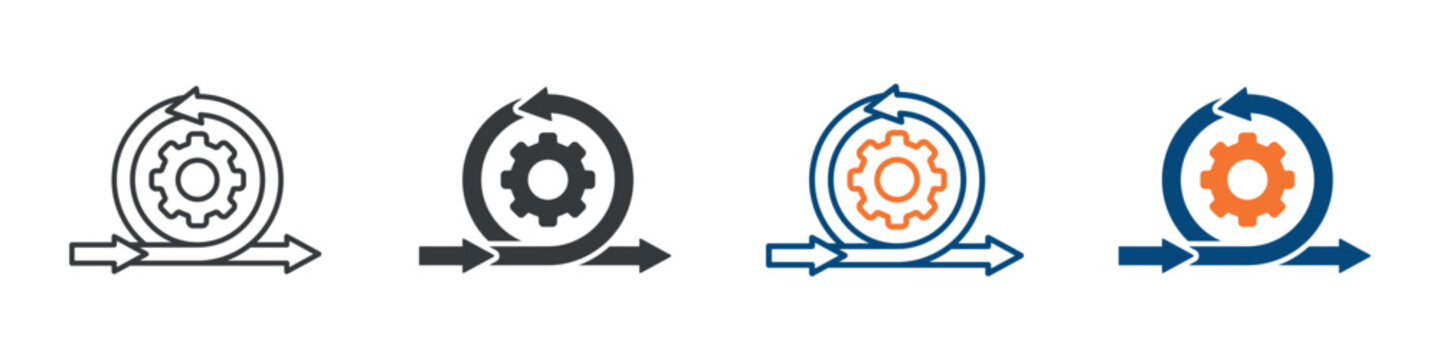 Agile Methodology Icon Set Multiple Style Collection