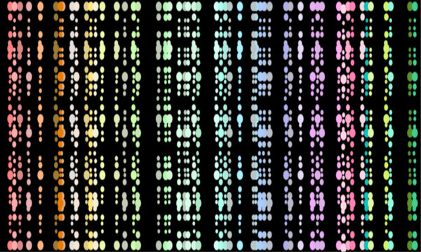 Abstract colorful digital data grid background