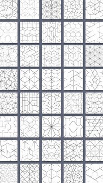 Geometric Pattern Grid Collection