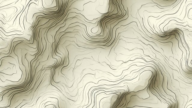 Topographic Map Texture with Contour Lines