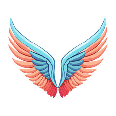 Fototapeta premium Colorful symmetrical wings illustration