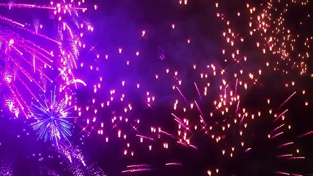 fireworks in the night sky