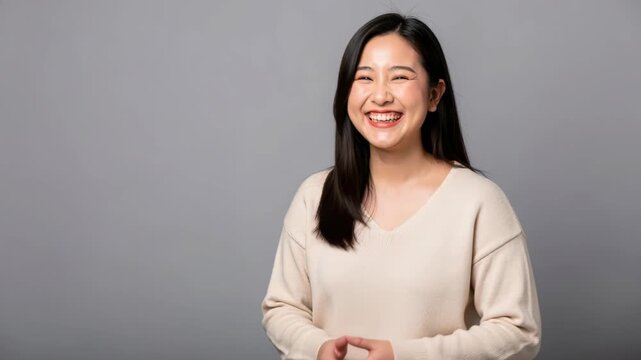 Young Woman Smiling Brightly