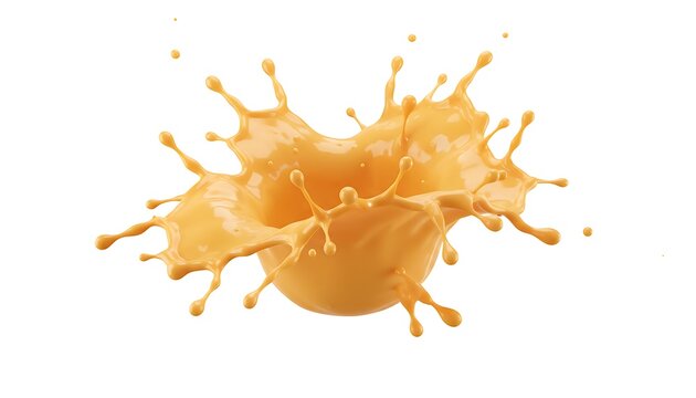 Bright Orange Liquid Splash in Motion