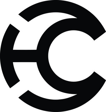hc ch c h letter logo design. Minimal monogram emblem, classic style. Alphabet vector logo design. Premium Business logo, White background. AI/EPS and PNG/JPEG.