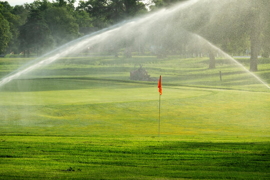 Irrigating golf course; Lincoln, Nebraska