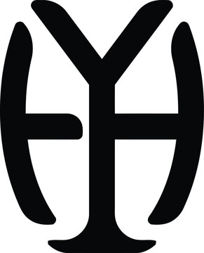 hy logo yh y h letter logo design. Minimal monogram emblem, classic style. Alphabet vector logo design. Premium Business logo, White background. AI/EPS and PNG/JPEG.