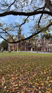 house in autumn The Manor House, a 17th-century country house hotel located in Castle Combe, Wiltshire, England.It is situated within the Cotswolds 