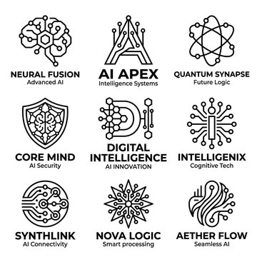 Artificial Intelligence Logo Designs.