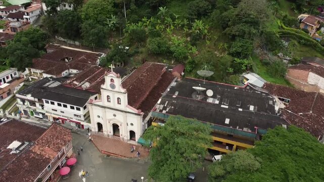 Heliconia, Antioquia - Colombia. June 7, 2026. San Rafael Arcangel Parish is a Colombian Catholic church.