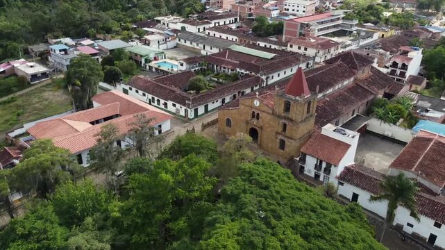 P&aacute;ramo, Santander - Colombia. April 29, 2026. Catholic parish located in the town's main park.