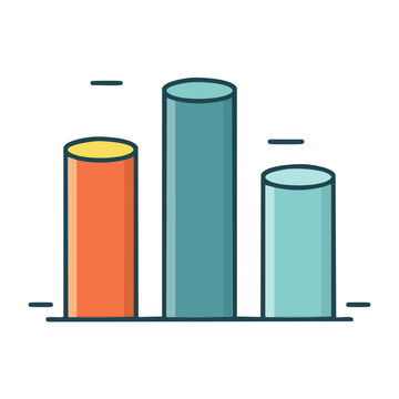 Flat design bar chart icon