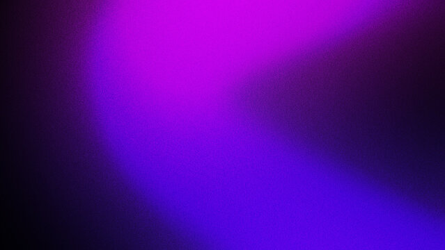 High-contrast vibrant neon purple and blue gradient background covered in heavy retro film grain and noise texture